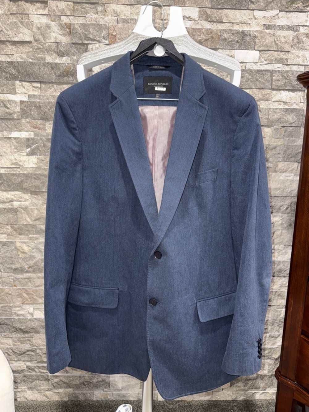 Banana Republic Men's Tailored Fit Navy Blue Sport Coat Blazer